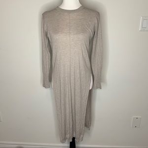 Long knit dress split sides